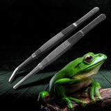 Maxbell 2 pcs 30cm Stainless Steel Tweezers Pet Insects Gardening Feeding Tool