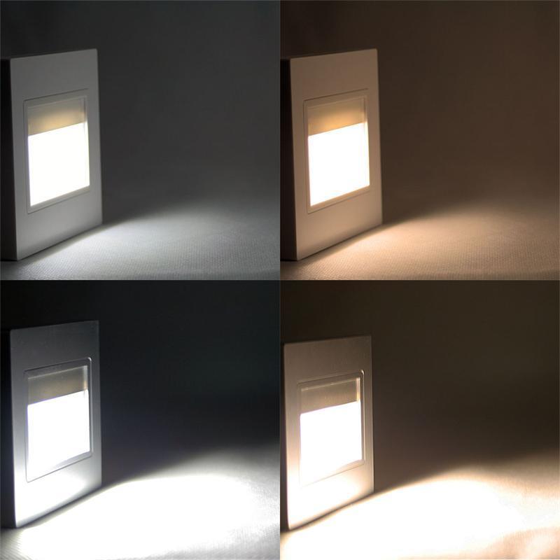 Maxbell Maxbell Outdoor 1.5W Black LED Wall Recessed Light Pathway Step Deck Lamp-Cold White