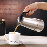 9 Cups Stainless Steel Moka Espresso Coffee Maker Percolator Stove Top Pot