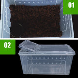 Maxbell Maxbell Pet Aquatic Reptile Breeding Box Transport Case Feeding Hatching Tank H4