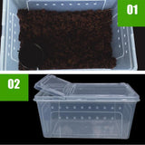 Maxbell Maxbell Pet Aquatic Reptile Breeding Box Transport Case Feeding Hatching Tank H5