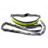 Maxbell Maxbell Elastic Pet Dog Puppy Running Jogging Walking Strap Leash Harness Set Grey