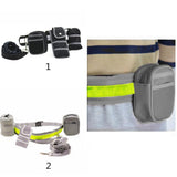 Maxbell Maxbell Elastic Pet Dog Puppy Running Jogging Walking Strap Leash Harness Set Grey