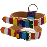 Maxbell Maxbell Pets Dog Bling Rainbow PU leather Chest Strap Harness Adjustable Collar  S
