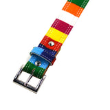 Maxbell Maxbell Pets Dog Bling Rainbow PU leather Chest Strap Harness Adjustable Collar  XL