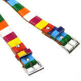 Maxbell Maxbell Pets Dog Bling Rainbow PU leather Chest Strap Harness Adjustable Collar  XL