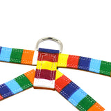 Maxbell Maxbell Pets Dog Bling Rainbow PU leather Chest Strap Harness Adjustable Collar  XL