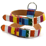 Maxbell Maxbell Pets Dog Bling Rainbow PU leather Chest Strap Harness Adjustable Collar  XXL
