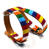 Maxbell Maxbell Pets Dog Bling Rainbow PU leather Chest Strap Harness Adjustable Collar  XXL