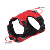 Maxbell Maxbell Dog Harness Soft Pad Vest Chest Strap Pet Training Walking Collar S Red