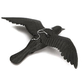 Maxbell 2pcs Realistic Flying Hunting Black Crow Decoy Garden Scarer Scarecrow