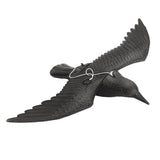 Maxbell 2pcs Realistic Flying Hunting Black Crow Decoy Garden Scarer Scarecrow