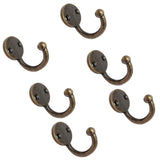 Maxbell 12Pcs Cloth Coat Towel Hangers Door Wall Kitchen Bedroom Bath Hooks 2 Styles