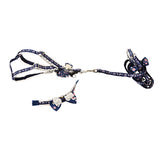 Maxbell Maxbell Pet Dog Traction Rope Lead Leash Collar Harness Strap Headband S BLU Floral