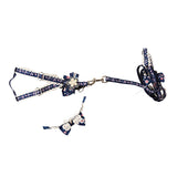 Maxbell Maxbell Pet Dog Traction Rope Lead Leash Collar Harness Strap Headband S BLU Floral