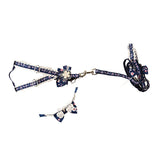 Maxbell Maxbell Pet Dog Traction Rope Lead Leash Collar Harness Strap Headband S BLU Floral