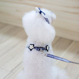 Maxbell Maxbell Pet Dog Traction Rope Lead Leash Collar Harness Strap Headband M BLU Stripe