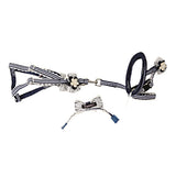 Maxbell Maxbell Pet Dog Traction Rope Lead Leash Collar Harness Strap Headband M BLU Stripe