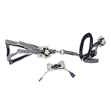 Maxbell Maxbell Pet Dog Traction Rope Lead Leash Collar Harness Strap Headband M BLU Stripe