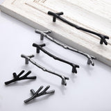 Maxbell Twig Knob Tree Branch Pull Handle For Furniture Kitchen Wardrobe 68mm Black - Aladdin Shoppers