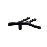 Maxbell Twig Knob Tree Branch Pull Handle For Furniture Kitchen Wardrobe 68mm Black