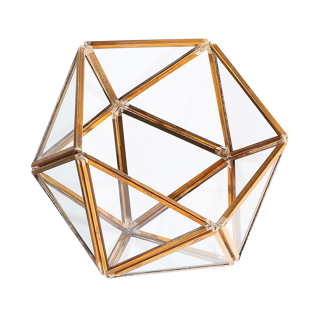 Maxbell Maxbell Irregular Glass Geometric Succulent  Planter Vase Box Terrarium Container#7