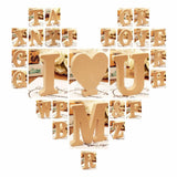 Maxbell Wooden Alphabet Craft Letter Plaque Wall Hanging Wedding Nursery Decor B - Aladdin Shoppers