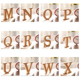 Maxbell Wooden Alphabet Craft Letter Plaque Wall Hanging Wedding Nursery Decor B - Aladdin Shoppers