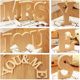 Maxbell Wooden Alphabet Craft Letter Plaque Wall Hanging Wedding Nursery Decor B - Aladdin Shoppers