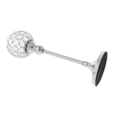 Maxbell 2pcs 35cm Globe Pillar Candle Holder Wedding Banquet Centerpiece Silver