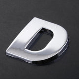 Maxbell 3D DIY Metallic Letter D Alphabet Sticker Car Emblem DIY Figure Badge Decal - Aladdin Shoppers