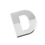 Maxbell 3D DIY Metallic Letter D Alphabet Sticker Car Emblem DIY Figure Badge Decal - Aladdin Shoppers