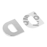 Maxbell 3D DIY Metallic Letter D Alphabet Sticker Car Emblem DIY Figure Badge Decal - Aladdin Shoppers