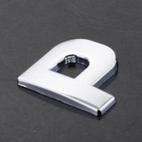 Maxbell 3D DIY Metallic Letter P Alphabet Sticker Car Emblem DIY Figure Badge Decal - Aladdin Shoppers