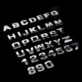 Maxbell 3D DIY Metallic Letter P Alphabet Sticker Car Emblem DIY Figure Badge Decal - Aladdin Shoppers