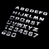 Maxbell 3D DIY Metallic Letter P Alphabet Sticker Car Emblem DIY Figure Badge Decal - Aladdin Shoppers