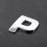 Maxbell 3D DIY Metallic Letter P Alphabet Sticker Car Emblem DIY Figure Badge Decal - Aladdin Shoppers