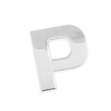 Maxbell 3D DIY Metallic Letter P Alphabet Sticker Car Emblem DIY Figure Badge Decal - Aladdin Shoppers
