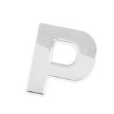 Maxbell 3D DIY Metallic Letter P Alphabet Sticker Car Emblem DIY Figure Badge Decal - Aladdin Shoppers