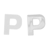 Maxbell 3D DIY Metallic Letter P Alphabet Sticker Car Emblem DIY Figure Badge Decal - Aladdin Shoppers