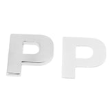 Maxbell 3D DIY Metallic Letter P Alphabet Sticker Car Emblem DIY Figure Badge Decal - Aladdin Shoppers
