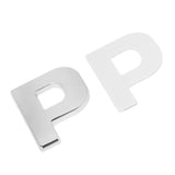 Maxbell 3D DIY Metallic Letter P Alphabet Sticker Car Emblem DIY Figure Badge Decal - Aladdin Shoppers