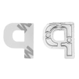 Maxbell 3D DIY Metallic Letter P Alphabet Sticker Car Emblem DIY Figure Badge Decal - Aladdin Shoppers