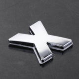 Maxbell 3D DIY Metallic Letter X Alphabet Sticker Car Emblem DIY Figure Badge Decal - Aladdin Shoppers