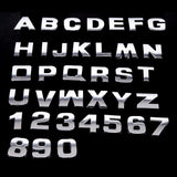 Maxbell 3D DIY Metallic Letter X Alphabet Sticker Car Emblem DIY Figure Badge Decal - Aladdin Shoppers