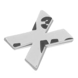 Maxbell 3D DIY Metallic Letter X Alphabet Sticker Car Emblem DIY Figure Badge Decal - Aladdin Shoppers