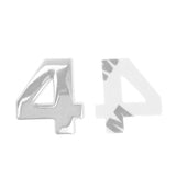 Maxbell 3D DIY Metallic Number 4 Alphabet Sticker Car Emblem DIY Figure Badge Decal - Aladdin Shoppers