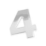 Maxbell 3D DIY Metallic Number 4 Alphabet Sticker Car Emblem DIY Figure Badge Decal - Aladdin Shoppers