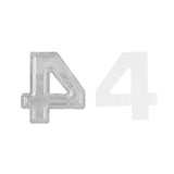 Maxbell 3D DIY Metallic Number 4 Alphabet Sticker Car Emblem DIY Figure Badge Decal - Aladdin Shoppers