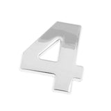 Maxbell 3D DIY Metallic Number 4 Alphabet Sticker Car Emblem DIY Figure Badge Decal - Aladdin Shoppers